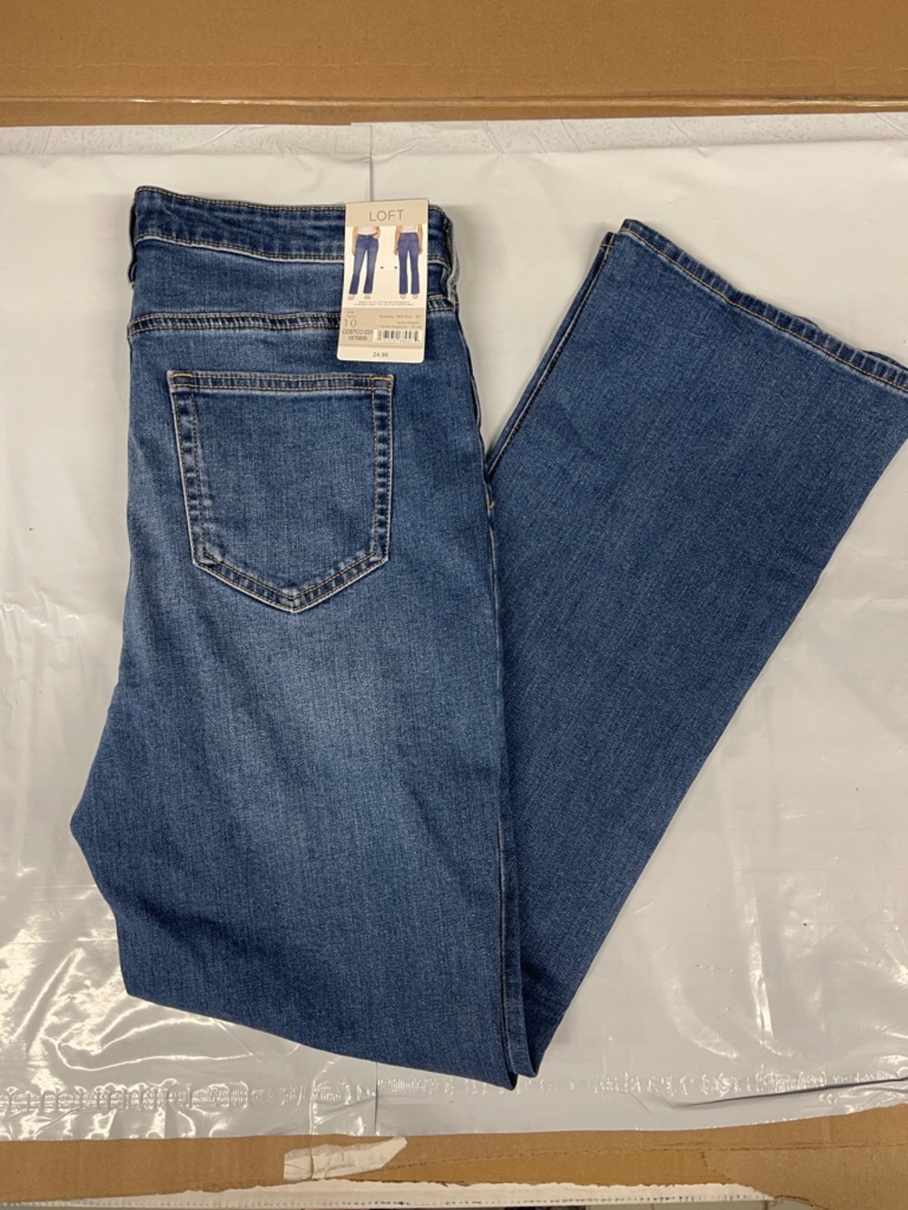 LOFT Medium Blue Wide-Leg Jeans